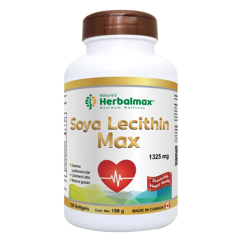 SOYA LECITHIN MAX SOFTGELS 1325 mg ENVASE X 120 Nature's Herbalmax