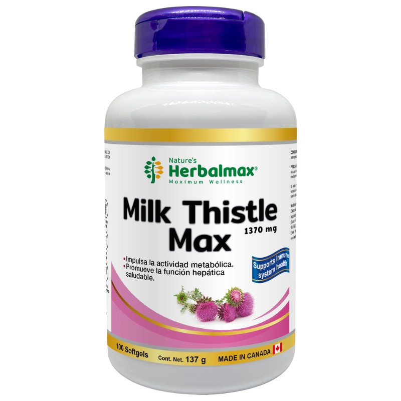 MILK THISTLE MAX SOFTGEL 1370 mg ENVASE X 100