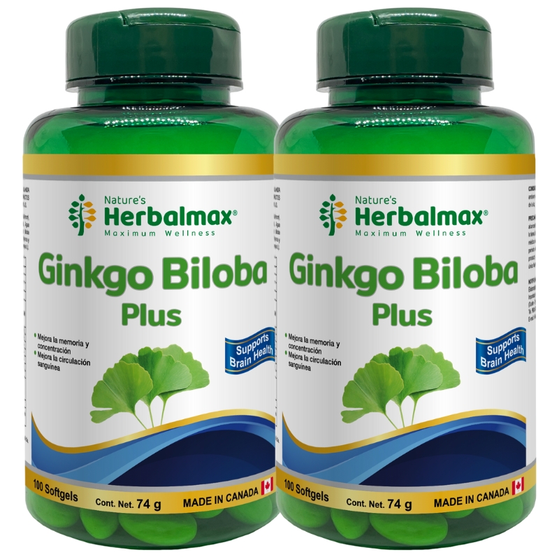 2 GINKGO BILOBA PLUS SOFTGEL 740 mg ENVASE X 100