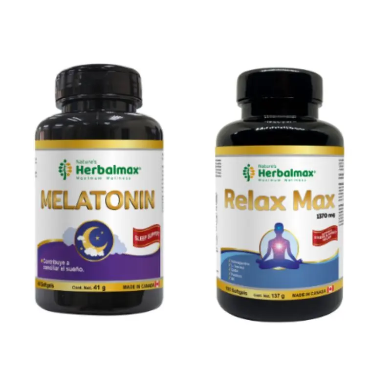 MELATONIN SOFTGELS 690 mg ENVASE X 60 PDX-0092 RELAX MAX SOFTGEL 1370 mg ENVASE X 100 PDX-0034