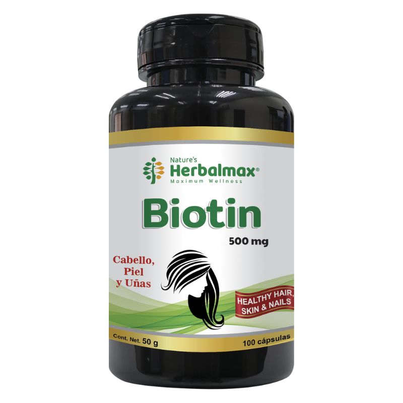 BIOTIN MAX (MDX) CAPSULAS 500 mg ENVASE X 100 U