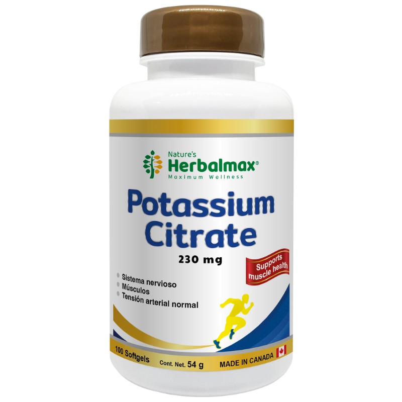 POTASSIUM CITRATE SOFTGEL 540 mg ENVASE X 100