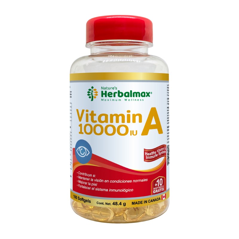 VITAMIN A 10000 IU SOFTGEL 440 mg ENVASE X 110