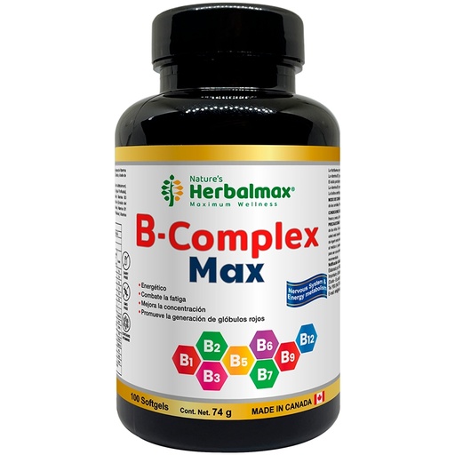 [PDX-0095] B COMPLEX MAX SOFTGEL 740 mg ENVASE X 100