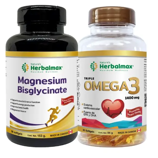 [WKIX-0042] MAGNESIUM BISGLYCINATE SOFTGEL 1700 mg ENVASE X 90 U+ OMEGA 3 SOFTGELS 1400 mg ENVASE X 60