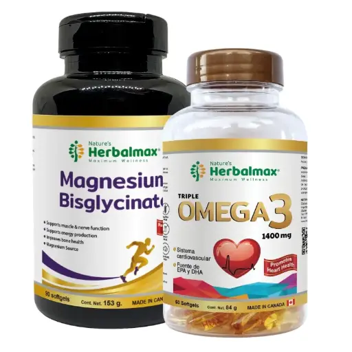 [WKIX-0042] MAGNESIUM BISGLYCINATE SOFTGEL 1700 mg ENVASE X 90 U+ OMEGA 3 SOFTGELS 1400 mg ENVASE X 60
