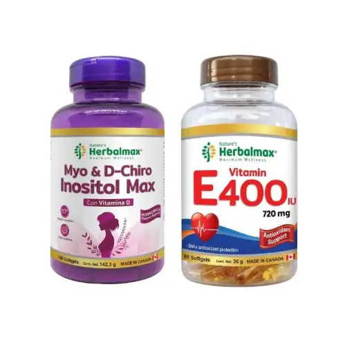 [WKIX-0053] MYO & D-CHIRO INOSITOL MAX SOFTGELS PDX-0106 VITAMINA E SINTÉTICA SOFTGELS 400 IU PDX-0020