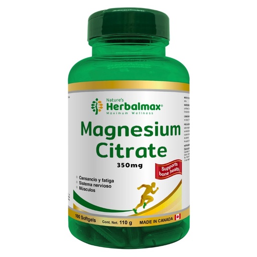 [PDX-0038] MAGNESIUM CITRATE SOFTGEL 1100MG ENVASE X 100