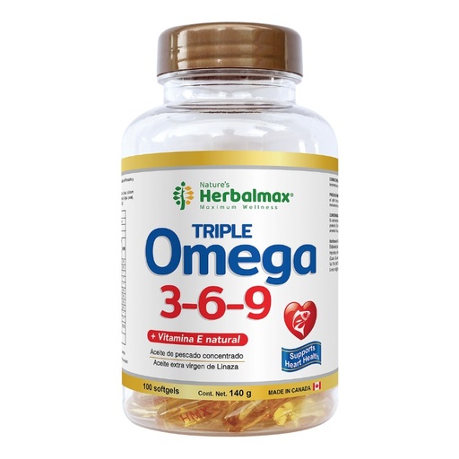 [PDX-0015] TRIPLE OMEGA 3,6,9 SOFTGELS 1400 mg ENVASE X 100