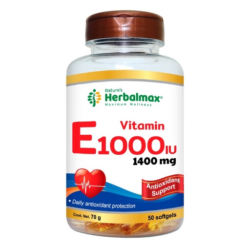 [PDX-0018] VITAMINA E SINTÉTICA SOFTGELS 1000 IU  ENVASE X 50