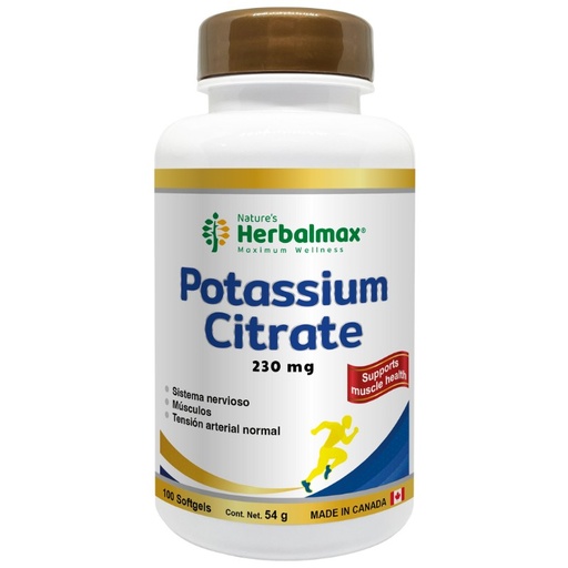 [PDX-0045] POTASSIUM CITRATE SOFTGEL 540 mg ENVASE X 100