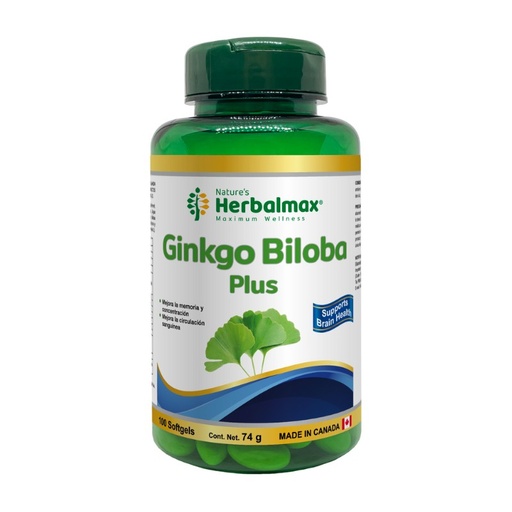 [PDX-0081] GINKGO BILOBA PLUS SOFTGEL 740 mg ENVASE X 100